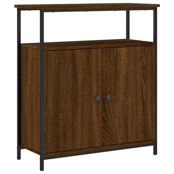 vidaXL Buffet ch&ecirc;ne marron 70x30x80 cm bois d'ing&eacute;nierie