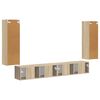 vidaXL Ensemble de meuble TV mural Montage mural 4 pcs Ch&ecirc;ne Sonoma