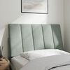 vidaXL Coussin de tête de lit Hanko gris clair 80 cm velours