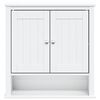 vidaXL Armoire murale de salle de bain BERG blanc bois massif