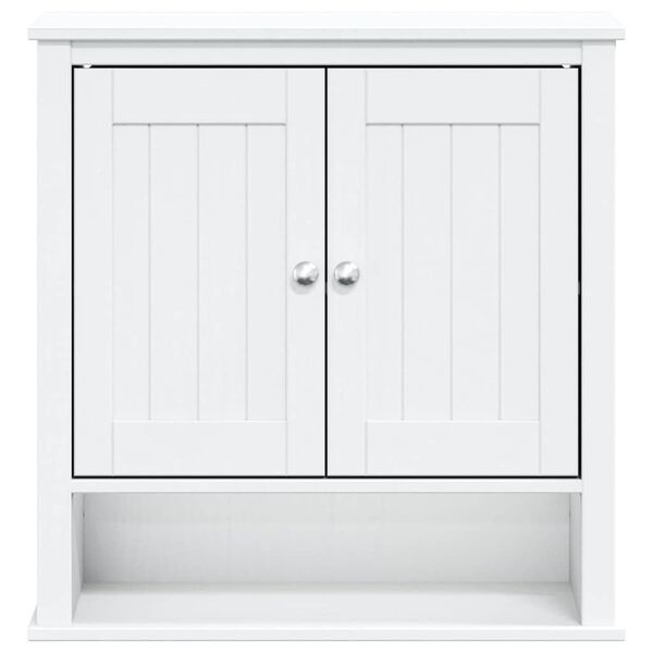 vidaXL Armoire murale de salle de bain BERG blanc bois massif