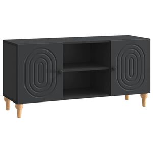 vidaXL Meuble TV Noir 102 x 34,5 x 50 cm Bois d'ing&eacute;nierie