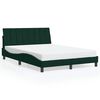 vidaXL Cadre de lit sans matelas Hanko vert fonc&eacute; 140x200 cm velours
