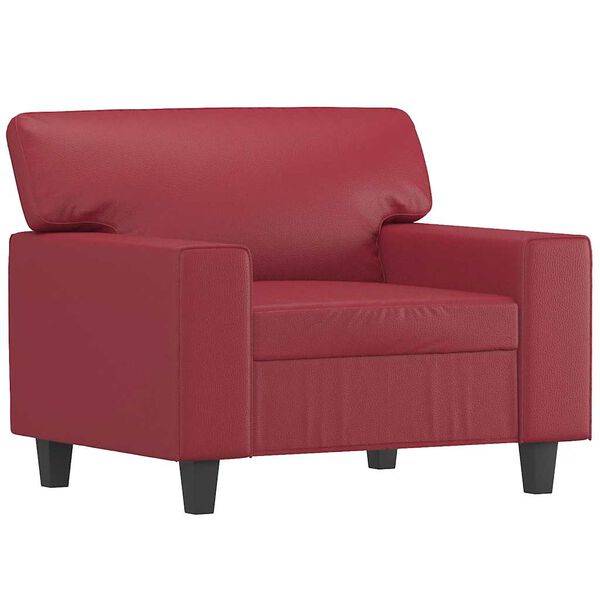 vidaXL Fauteuil Rouge bordeaux 60 cm Similicuir