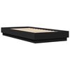 vidaXL Cadre de lit sans matelas noir 90x200 cm bois d'ing&eacute;nierie