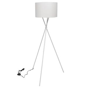 vidaXL Lampadaire avec support Blanc 139 cm