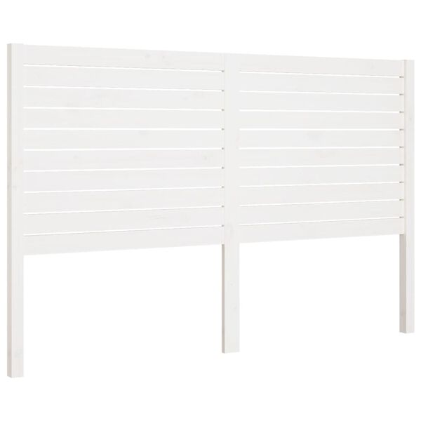 vidaXL Tête de lit Blanc 126x4x100 cm Bois massif de pin