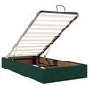 vidaXL Cadre de lit ottoman avec matelas vert fonc&eacute; 90x200 cm velours