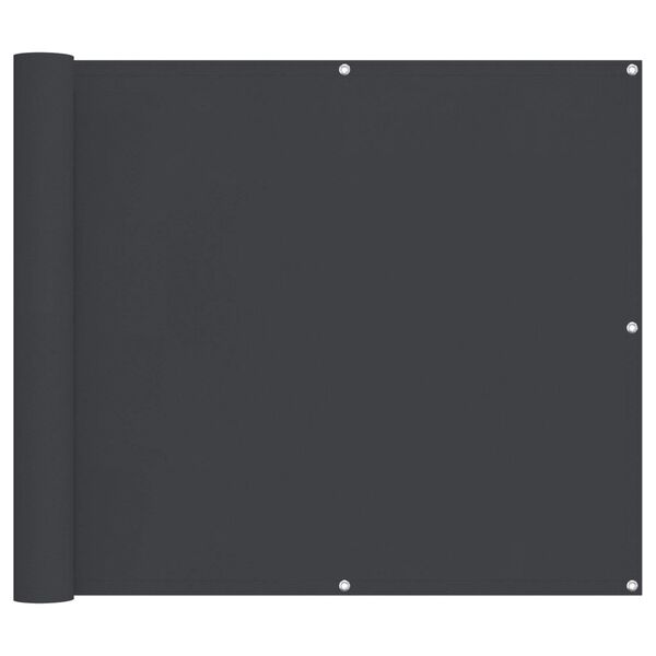 vidaXL &Eacute;cran de balcon Noir 90 x 200 cm Oxford alu enduit de PU