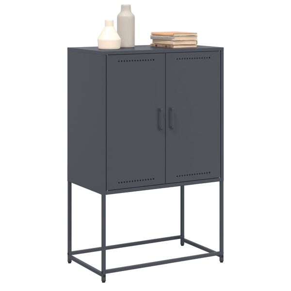 vidaXL Buffet haut anthracite 68,5x38,5x107 cm acier