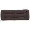 vidaXL Coussin de t&ecirc;te de lit Hvar marron fonc&eacute; 120 cm tissu