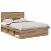 vidaXL Cadre de lit Ch&ecirc;ne artisan 150 x 200 cm Bois de pin massif