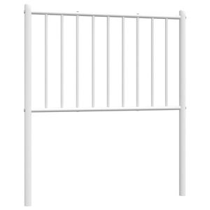 vidaXL T&ecirc;te de lit de remplacement m&eacute;tal blanc 75 cm