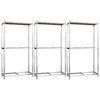 vidaXL Porte-pneus &agrave; 2 niveaux 3 pcs Argent&eacute; 110x40x180 cm Acier