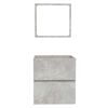 vidaXL Armoire de bain avec miroir gris béton bois d'ingénierie