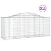vidaXL Paniers &agrave; gabions arqu&eacute;s 11 pcs 200x50x80/100 cm Fer galvanis&eacute;