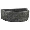 vidaXL Lavabo mural Irr&eacute;gulier Gris 45 x 35 x 15 cm Pierre de rivi&egrave;re