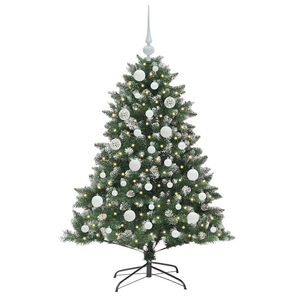 vidaXL Sapin de No&euml;l artificiel Vert 120 cm PVC, plastique et acier