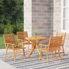 vidaXL Ensemble &agrave; manger de jardin 5 pcs Bois d'acacia solide