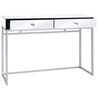 vidaXL Table console miroir Acier et verre 107 x 33 x 77 cm