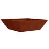 vidaXL Cache-pot de jardin 5 pcs Rouill&eacute; 50 x 50 x 15 cm