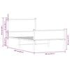 vidaXL Cadre de lit en m&eacute;tal sans matelas ch&ecirc;ne marron 100x200 cm