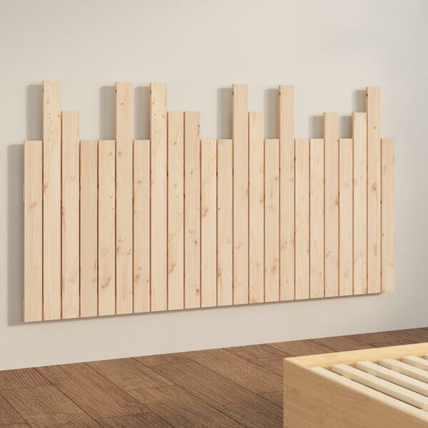 vidaXL T&ecirc;te de lit murale 146,5x3x80 cm Bois massif de pin