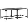 vidaXL Tables basses avec dessus en verre noir 2 pcs 50x50x40 cm acier