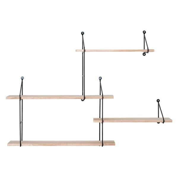 House Nordic &Eacute;tag&egrave;re Lucy Noir et naturel