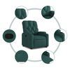 vidaXL Fauteuil inclinable vert fonc&eacute; tissu