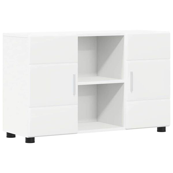 vidaXL Buffet FLORIN Blanc 88,5 x 30,5 x 55,5 cm Bois d'ing&eacute;nierie