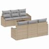 vidaXL Ensemble de Canap&eacute;s 7 pc Beige et gris 55 x 55 x 37 cm