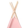 vidaXL Tente tipi d'enfants avec sac Peau de p&ecirc;che Rose 120x120x150 cm