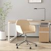 vidaXL Chaise pivotante de bureau Cr&egrave;me Tissu