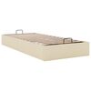 vidaXL Cadre de lit ottoman sans matelas crème 90x200 cm tissu