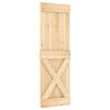 vidaXL Porte coulissante NARVIK Naturel et noir 70 x 210 cm (152,5 cm)