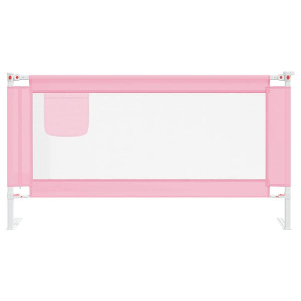 vidaXL Barri&egrave;re de s&eacute;curit&eacute; de lit d'enfant Rose 160x25 cm Tissu
