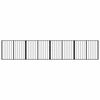 vidaXL Porte pour chien 4 pcs Noir 100 x 80 cm Acier galvanis&eacute;