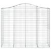 vidaXL Paniers à gabions arqués 14 pcs 200x50x160/180 cm Fer galvanisé