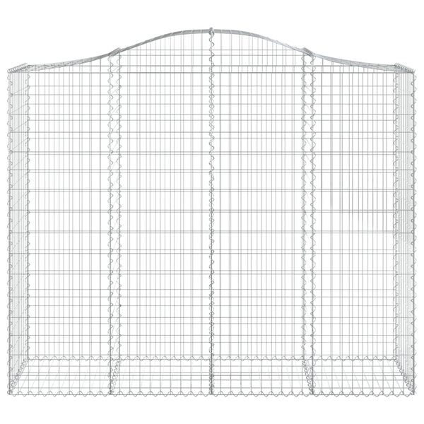 vidaXL Paniers à gabions arqués 14 pcs 200x50x160/180 cm Fer galvanisé