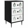 vidaXL Table de chevet HANAU Ch&ecirc;ne noir 36 x 33 x 61 cm