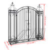 vidaXL Portillon ornemental de jardin Fer forgé 122 x 20,5 x 134 cm