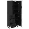 vidaXL Haut Armoire avec tiroir 2 pcs Ch&ecirc;ne noir 69,5 x 34 x 180 cm