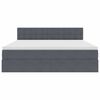 vidaXL Lit de Rangement avec matelas Gris foncé 160 x 200 cm Velours