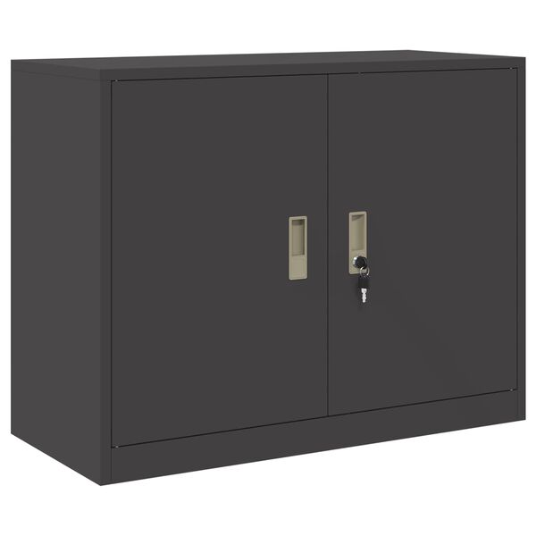 vidaXL Armoire de rangement Noir 90 x 40 x 70 cm Acier