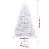 vidaXL Sapin de No&euml;l artificiel avec 300 LED Blanc 180 cm PVC et m&eacute;tal