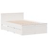 vidaXL Lit bibliothèque sans matelas blanc 135x190 cm bois pin massif
