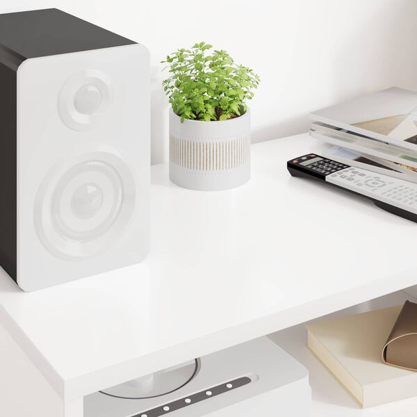 vidaXL Meuble TV Blanc 60 x 35 x 40 cm Bois d'ing&eacute;nierie