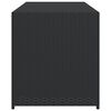 vidaXL Boîte de rangement de jardin noir 283L résine tressée