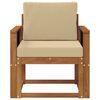 vidaXL Canap&eacute; d&rsquo;ext&eacute;rieur Bois d'acacia massif et polyester Naturel
